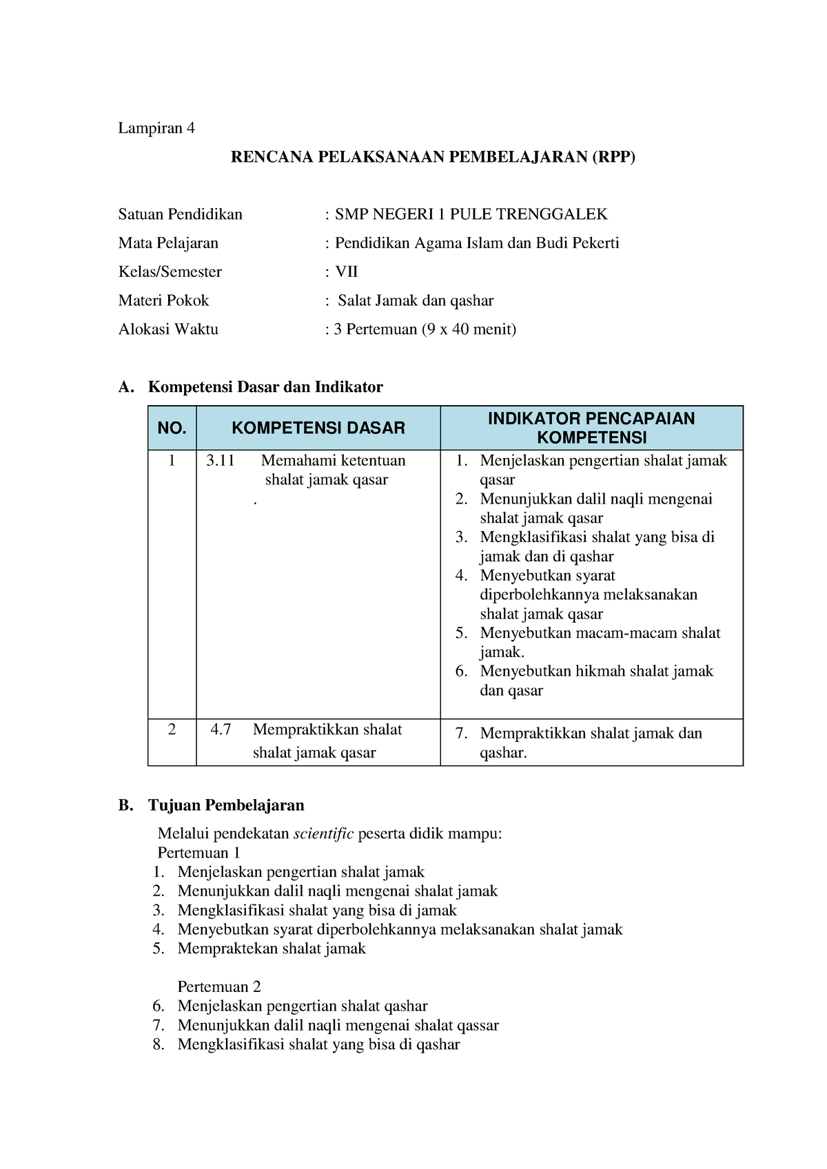 Rpp K-13 - Yg Hgh - Lampiran 4 RENCANA PELAKSANAAN PEMBELAJARAN (RPP ...