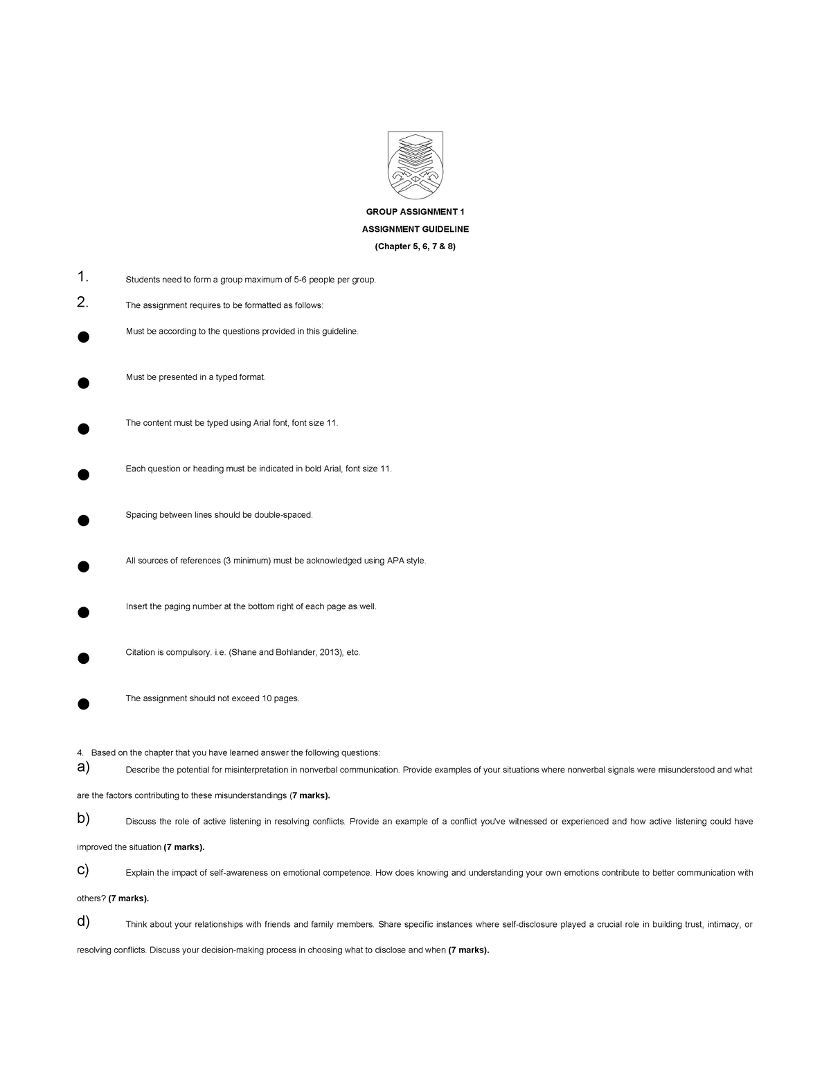 general assignment rules