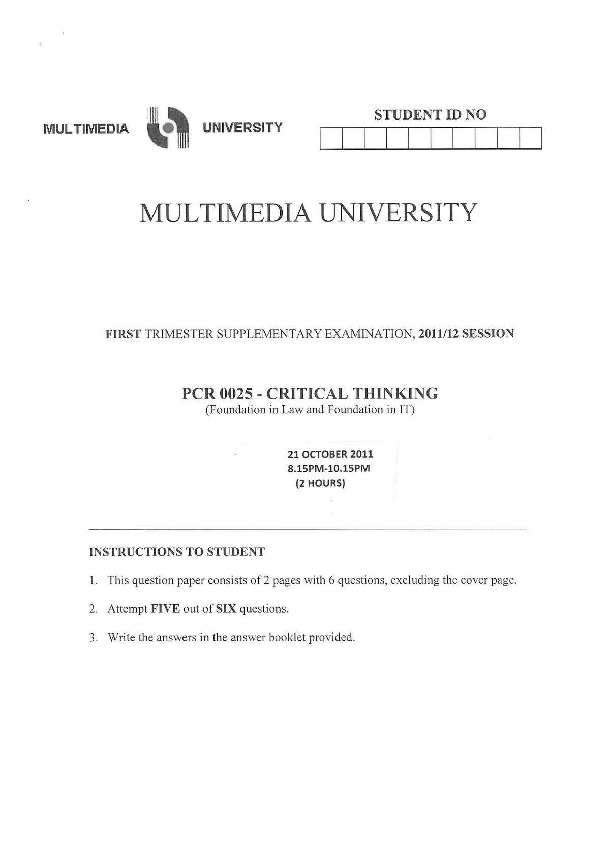 critical thinking a level past papers