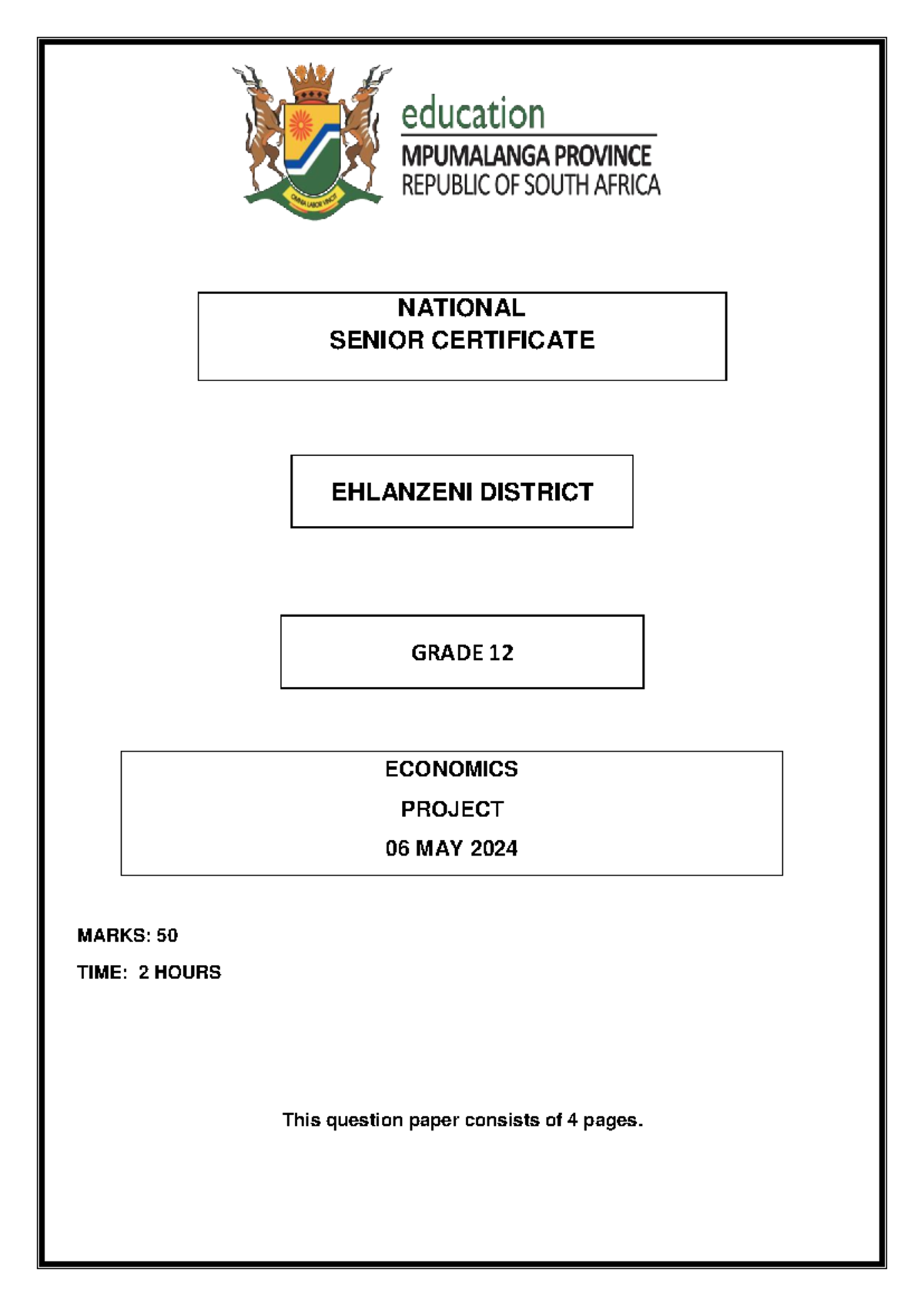 economics research project grade 12 term 2 50 marks 2023