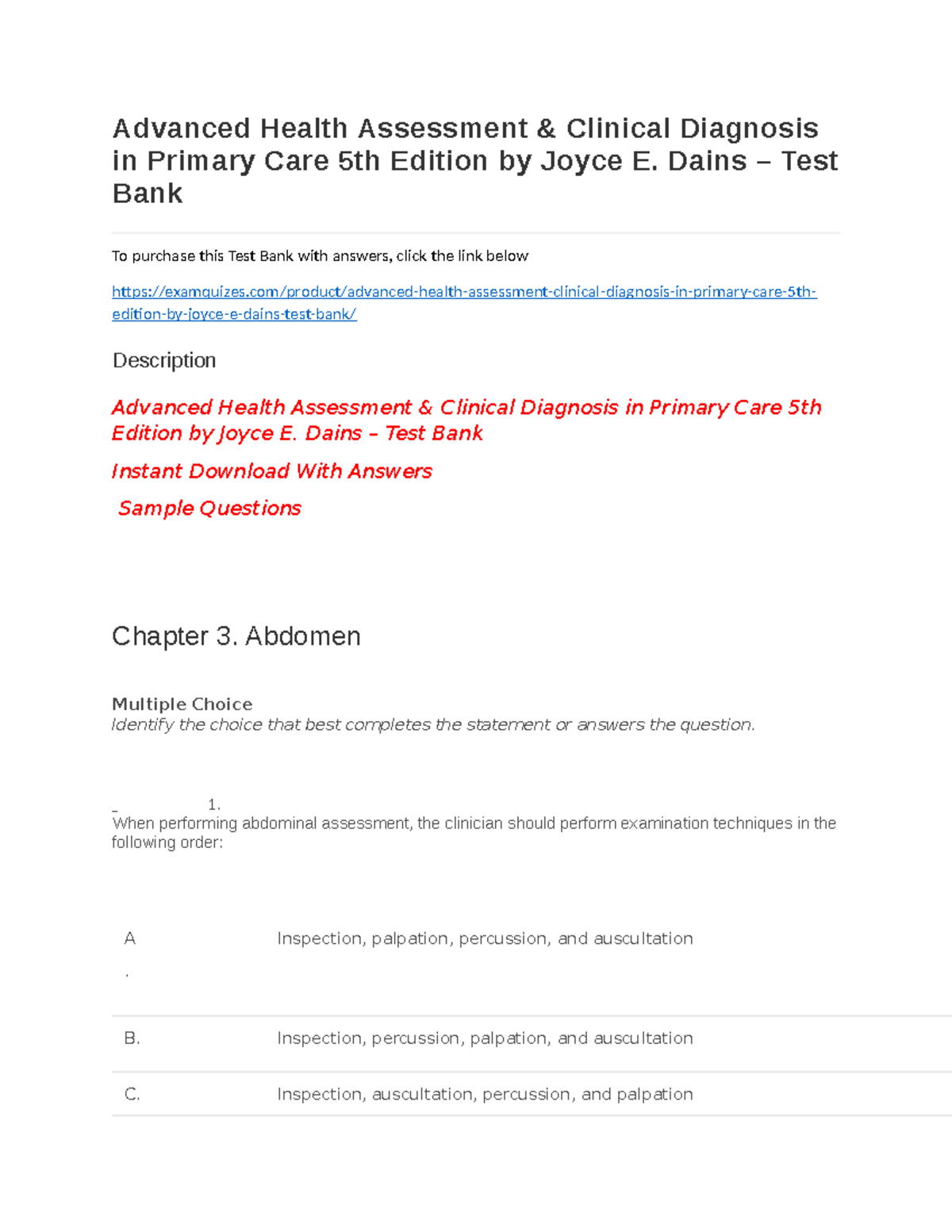 Advanced Health Assessment Clinical Diagnosis In Primary Care 5th ...