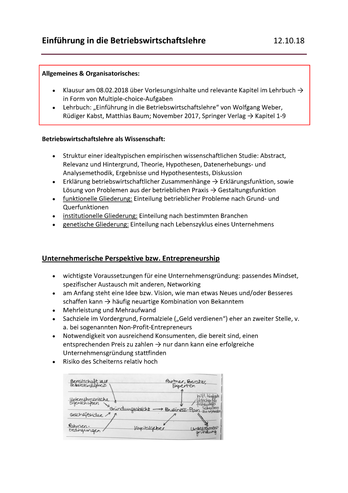 Einführung In Die BWL (V) 1 - Einführung In Die ...