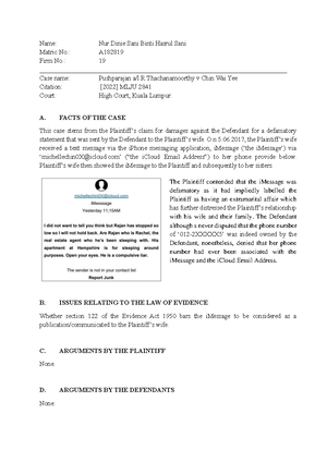 Section 173(i, j) CPC Case Summary - TOPIC: SECTION 173(j) of CPC - Studocu