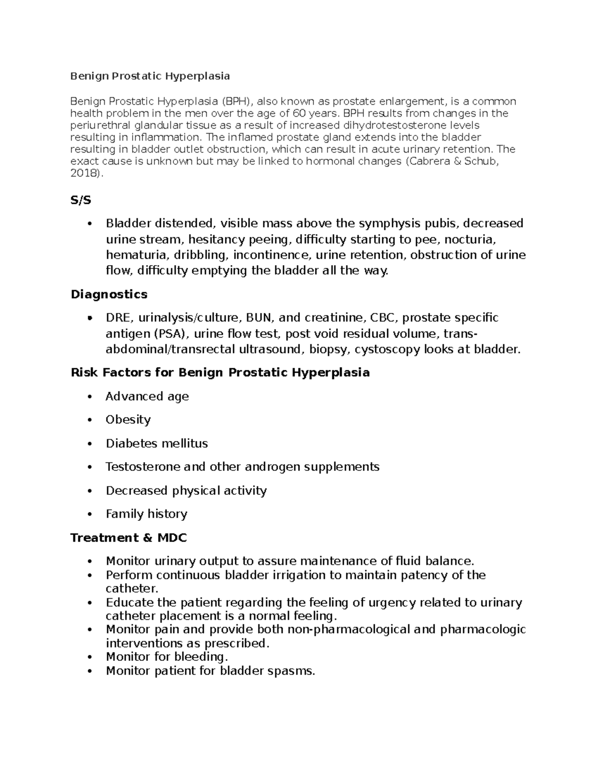 WK2MDC3 - Benign Prostatic Hyperplasia Benign Prostatic Hyperplasia ...