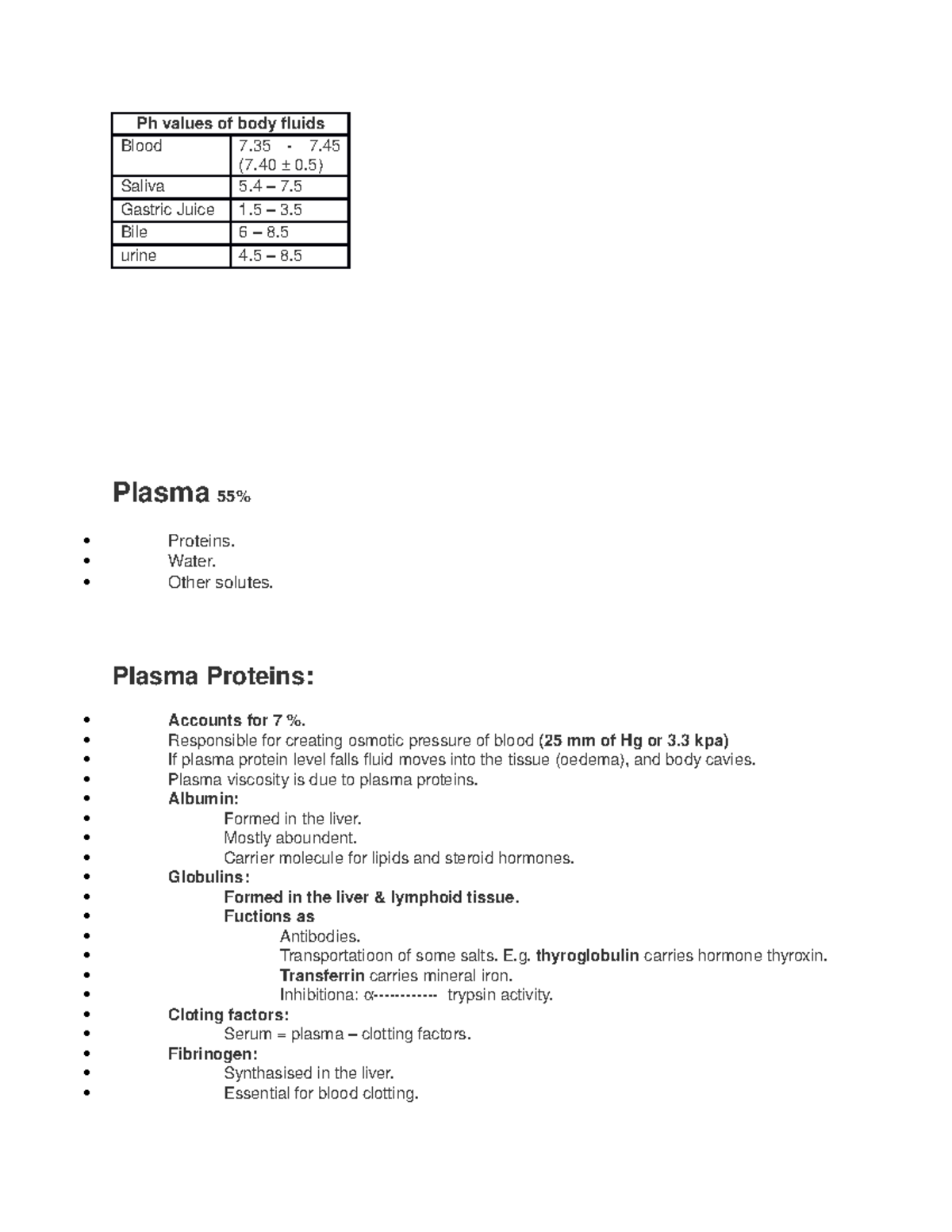 Ph values of body fluids Ph values of body fluids Blood 7 7 (7 ± 0