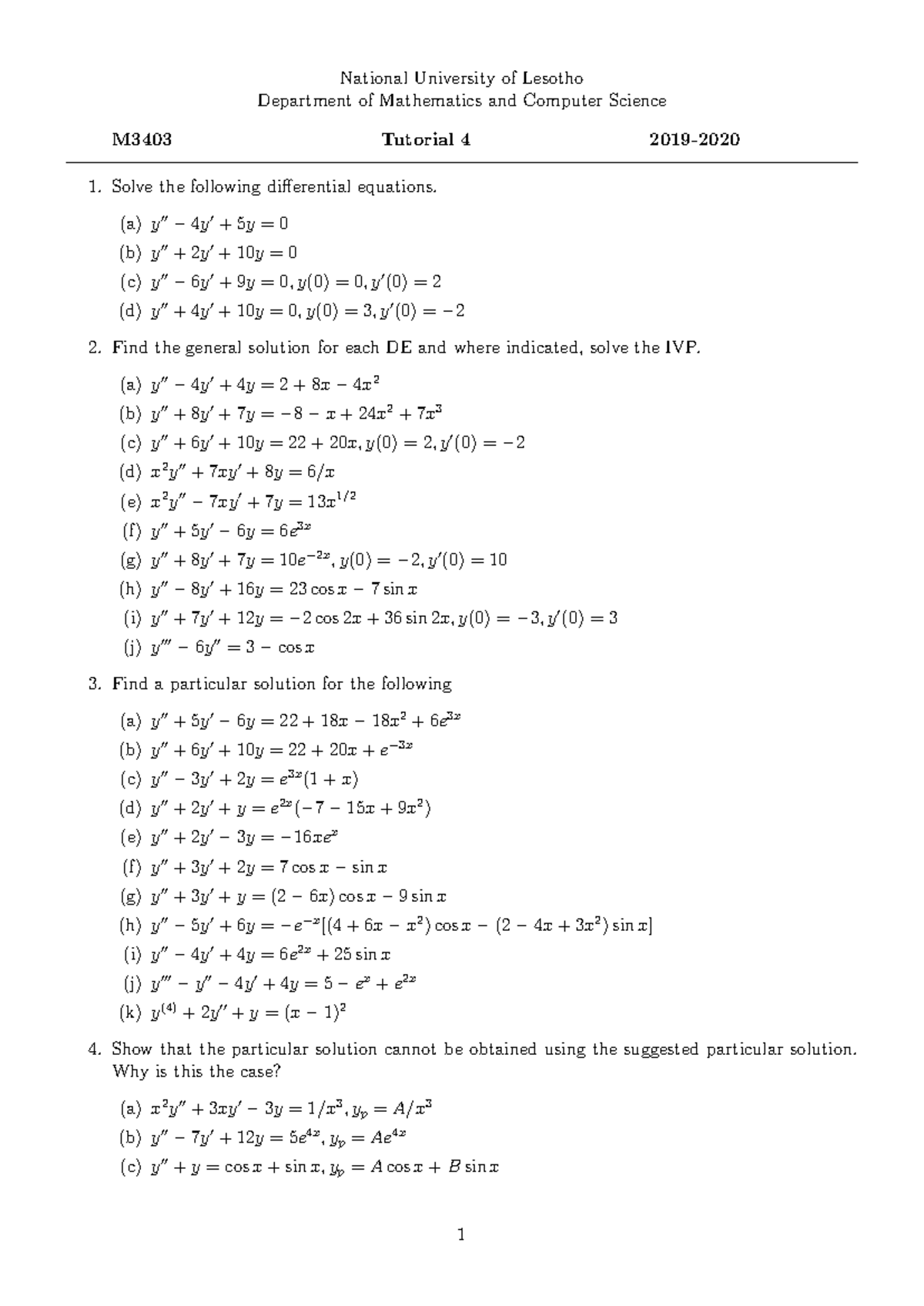 Tutorial+4+-+M3403 - Tutorial - National University of Lesotho ...