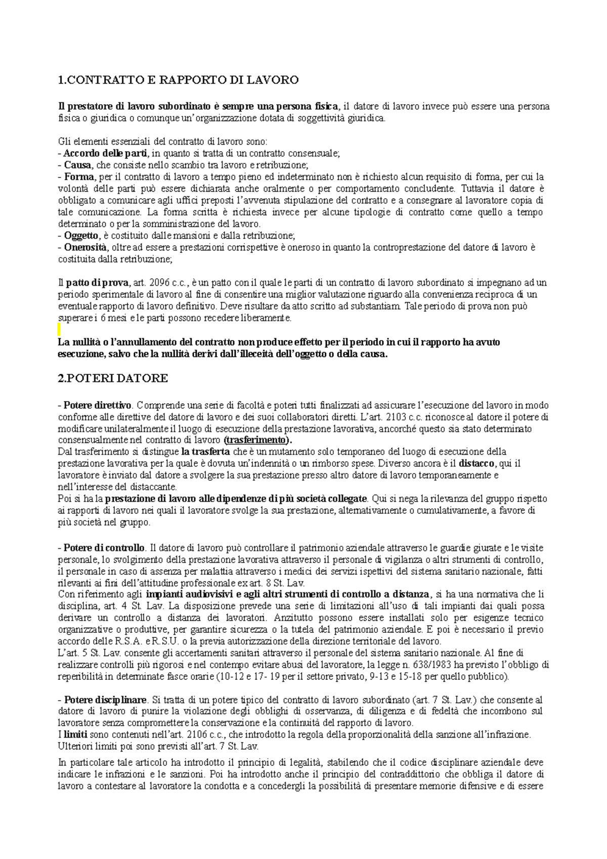 G. Santoro Passarelli, Diritto dei lavori e dell'occupazione 1 E