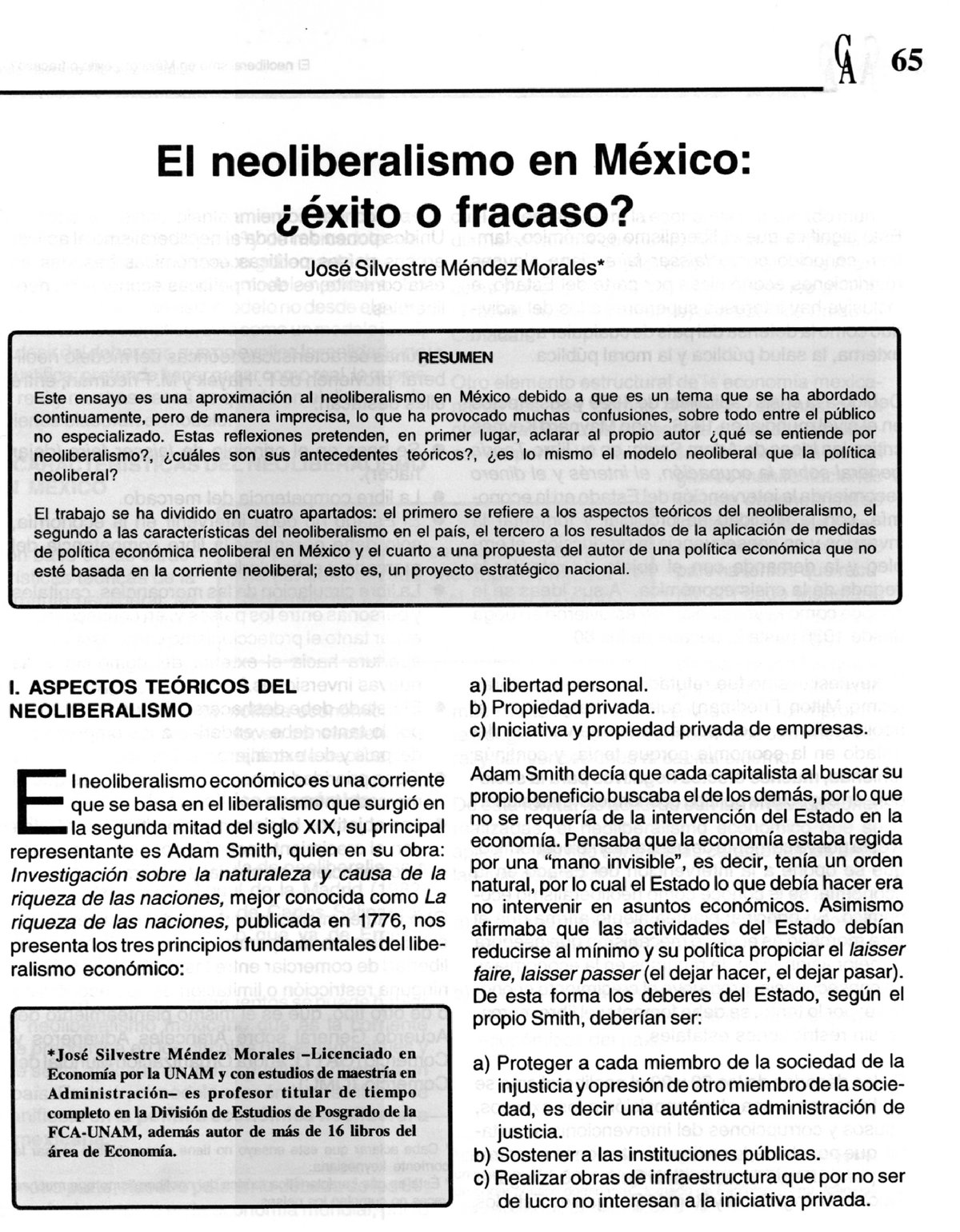 EL Neoliberalismo EN México - Economía - Studocu