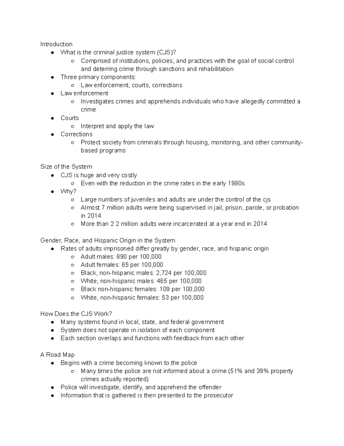 Chapter 1 Intro to Crime & the Criminal Justice System - Introduction ...