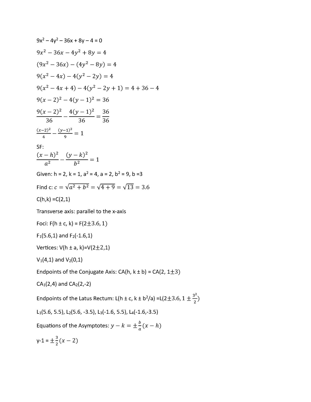 example-for-hyperbola-9x-2-4y-2-36x-8y-4-0-9-2-36-4-2