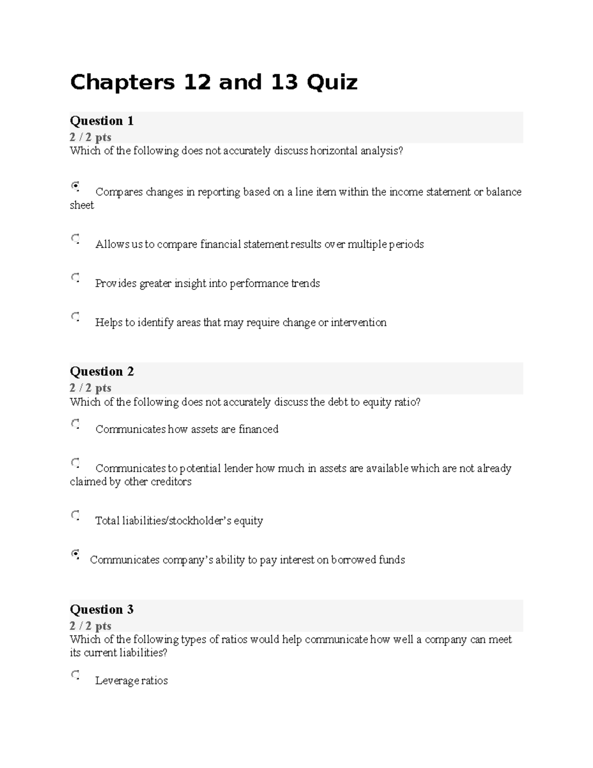 Ch 12 And 13 Quiz - Ch 12 And 13 Quiz - Chapters 12 And 13 Quiz ...