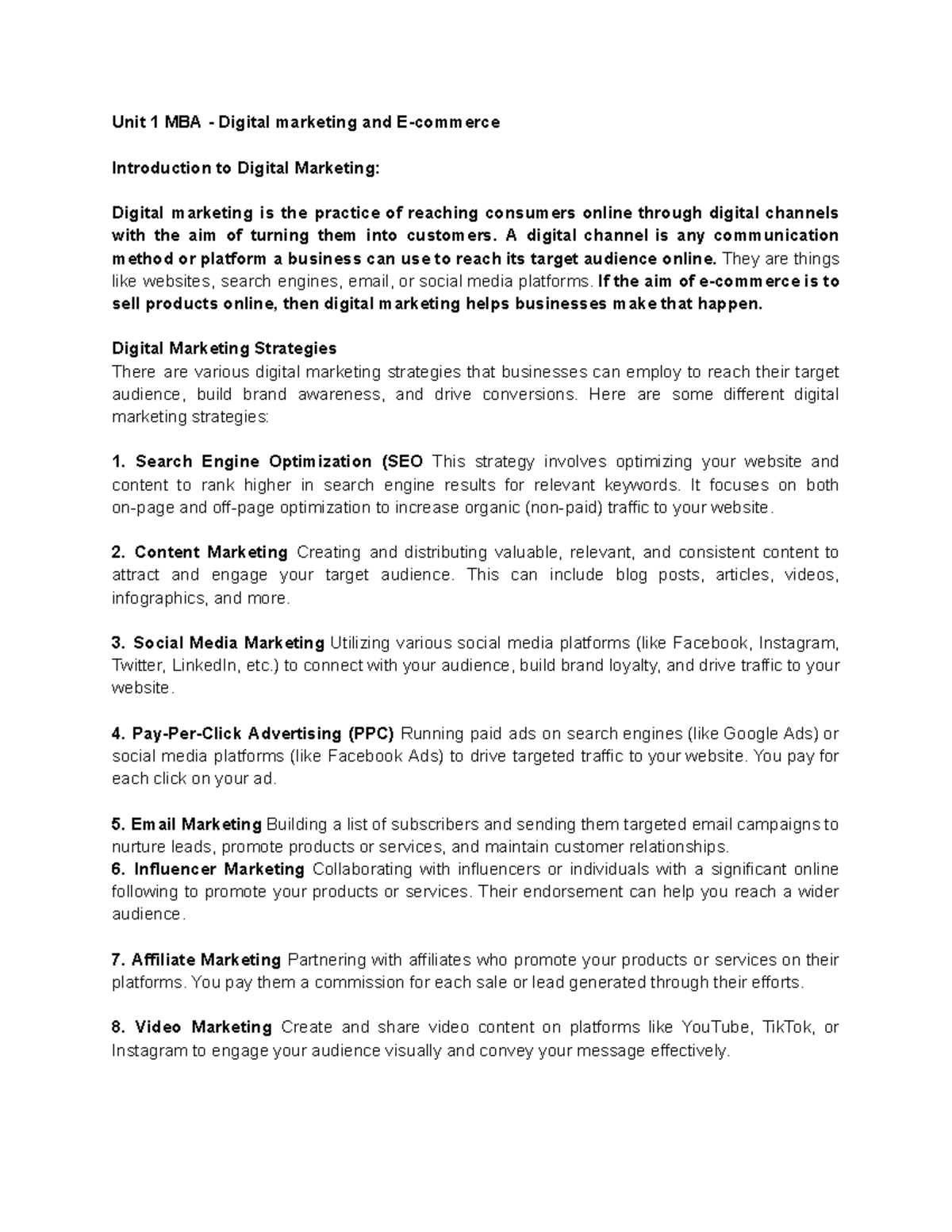 Unit 1 Mba Digital Marketing And E Commerce Unit 1 Mba Digital Marketing And E Commerce Unit 1 Mba Digital Marketing And E Commerce Unit 1 Mba Digital Marketing And E Commerce