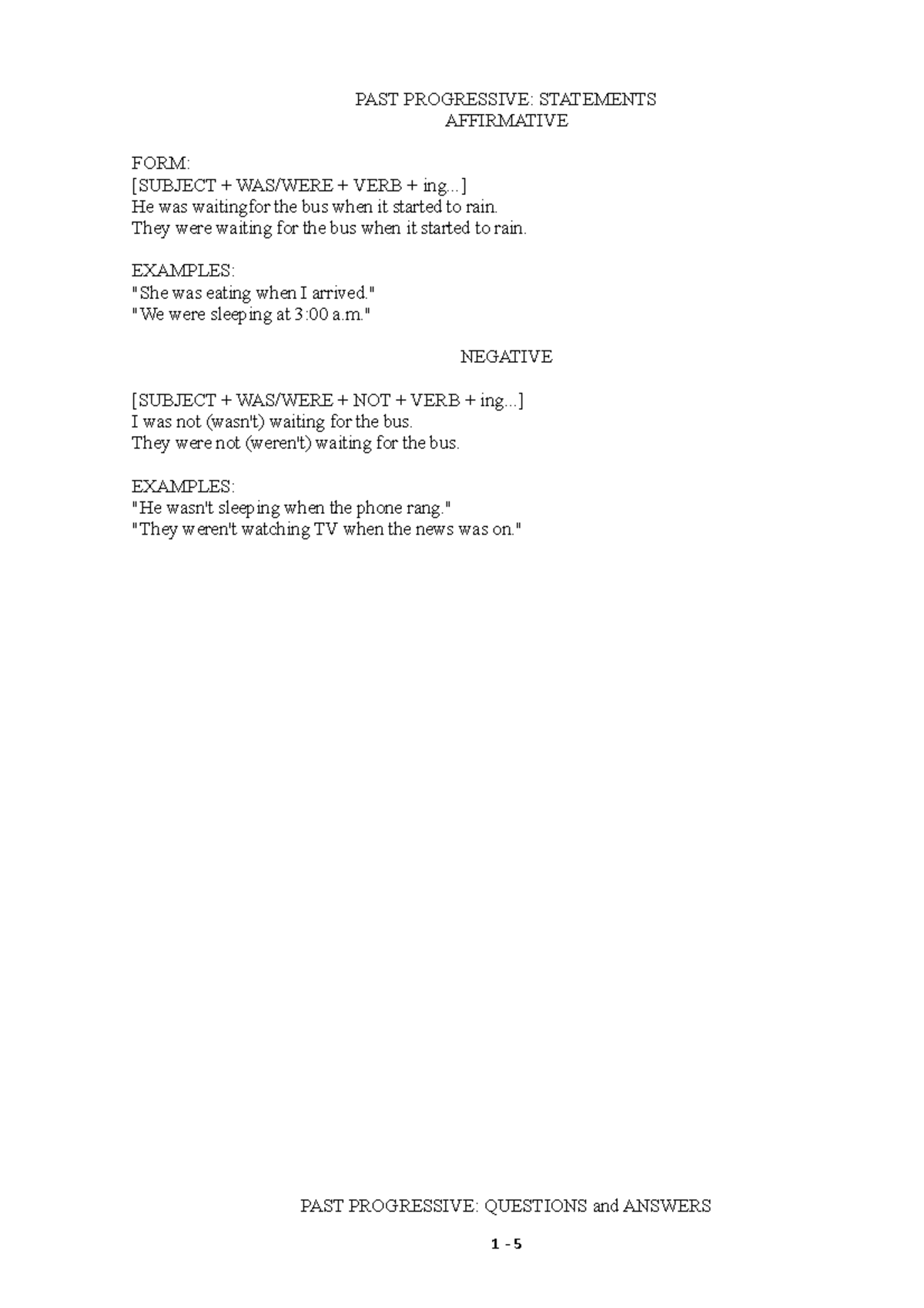 06 PAST Progressive - Apuntes de edusoft - PAST PROGRESSIVE: STATEMENTS ...