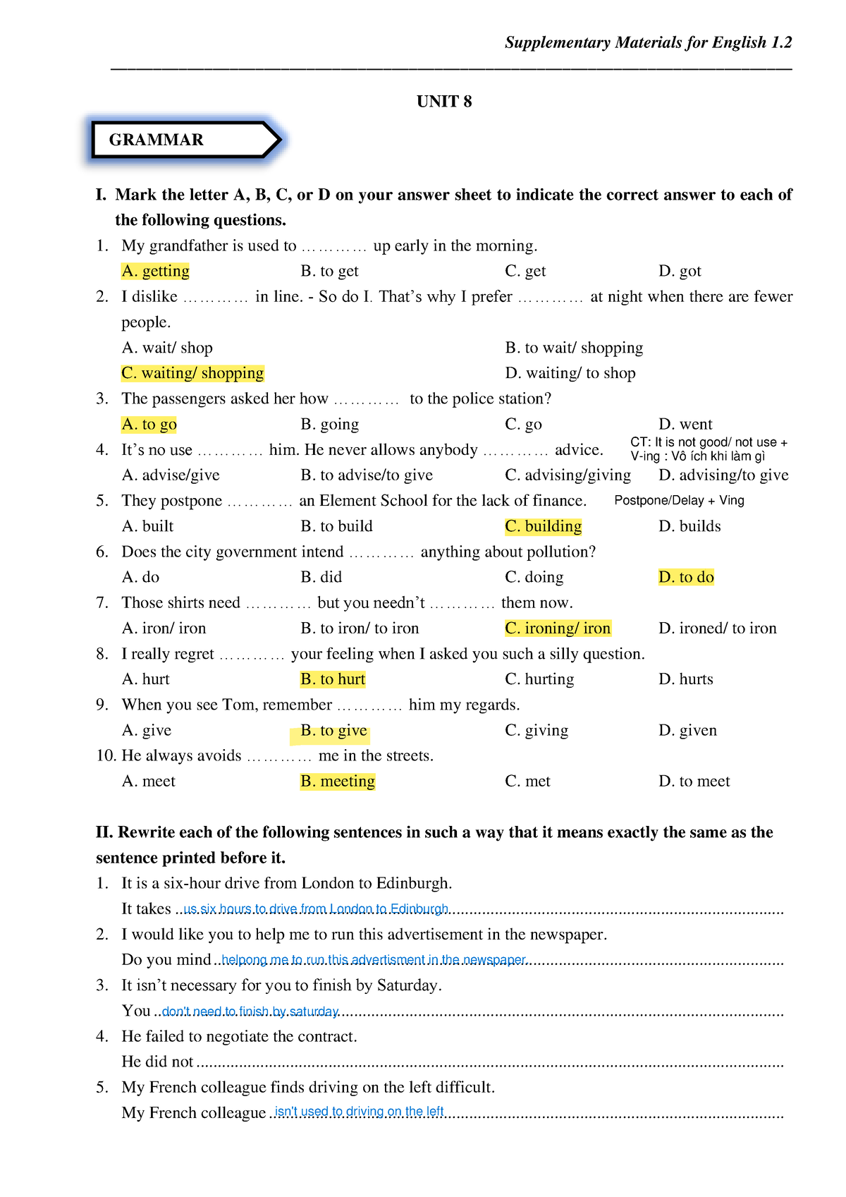 UNIT 8 Practice Task 2- Midterm Test - - Studocu