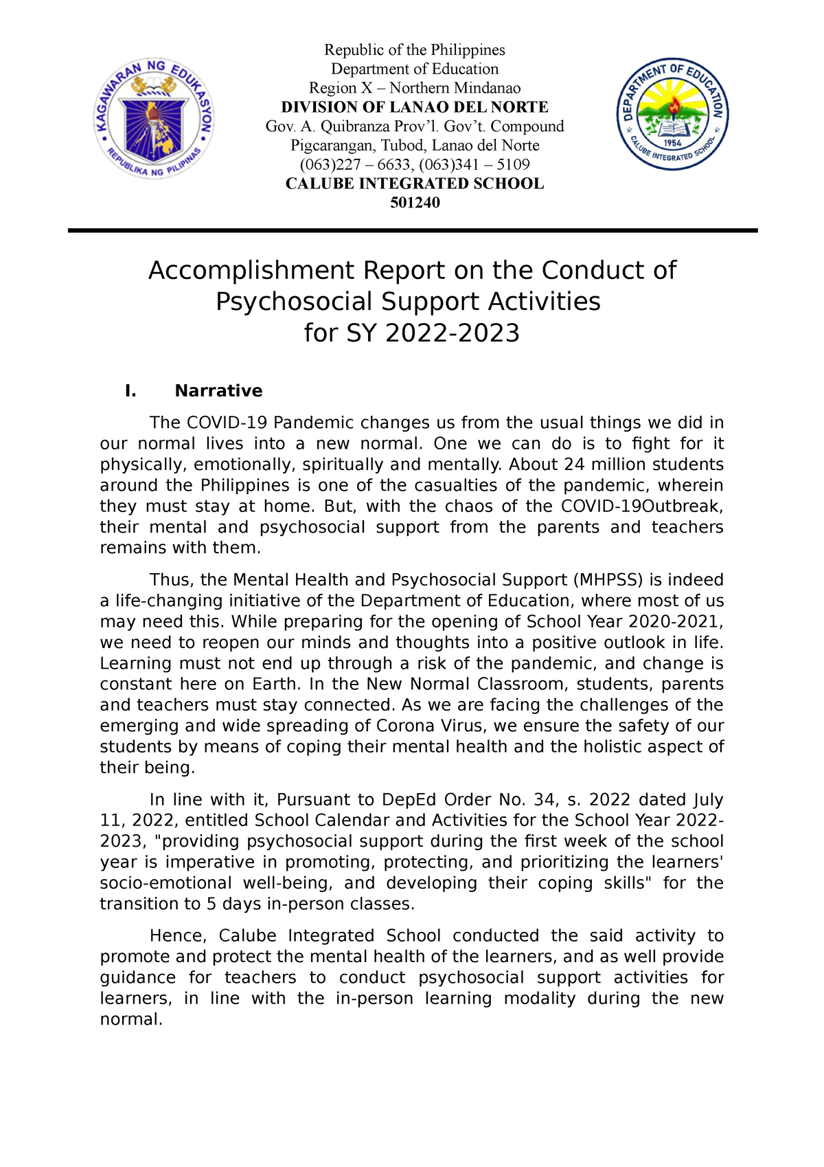 accomplishment-report-on-the-conduct-of-psychosocial-support-activities