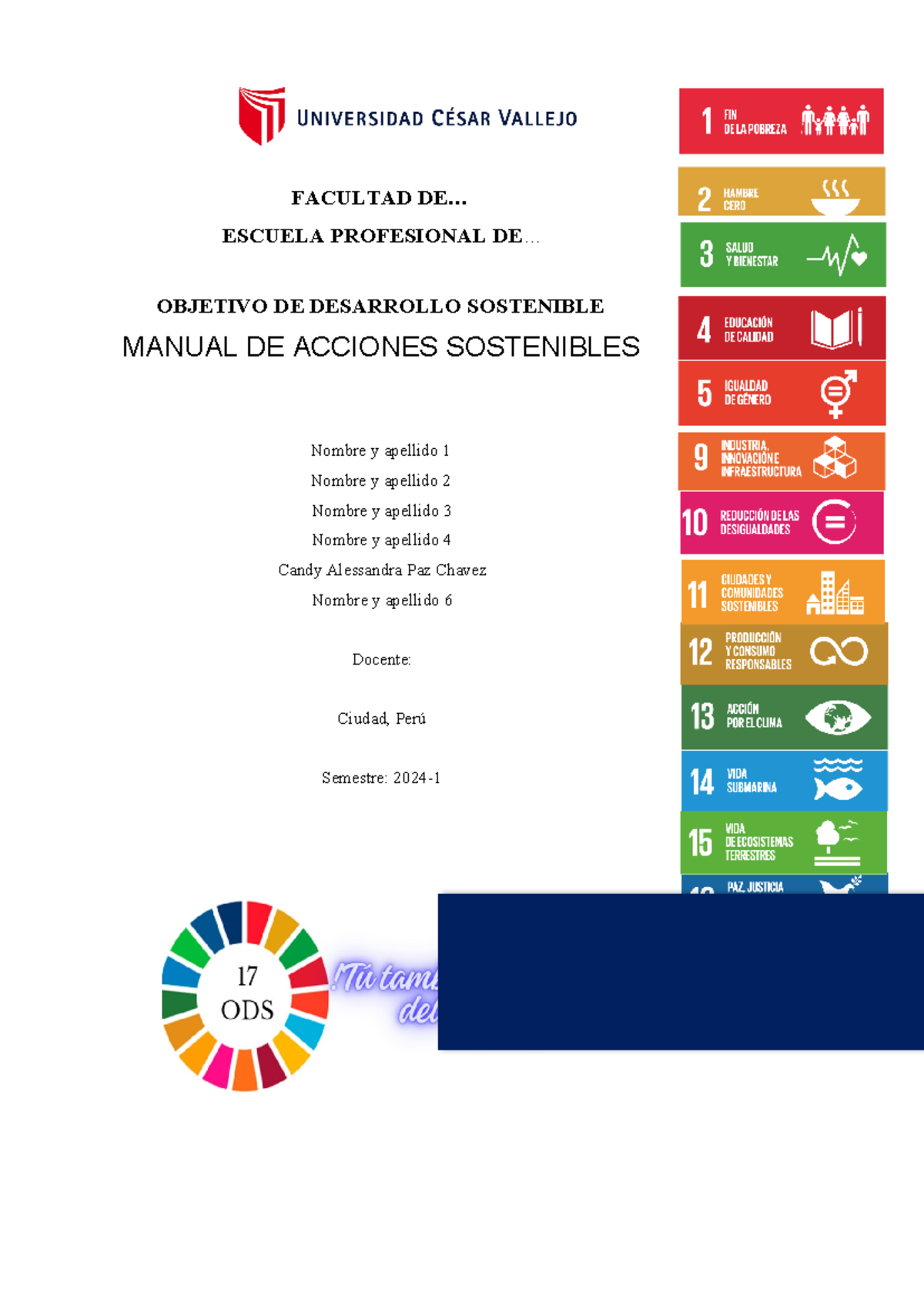 Manual de acciones sostenibles ODS 2 - FACULTAD DE... ESCUELA ...
