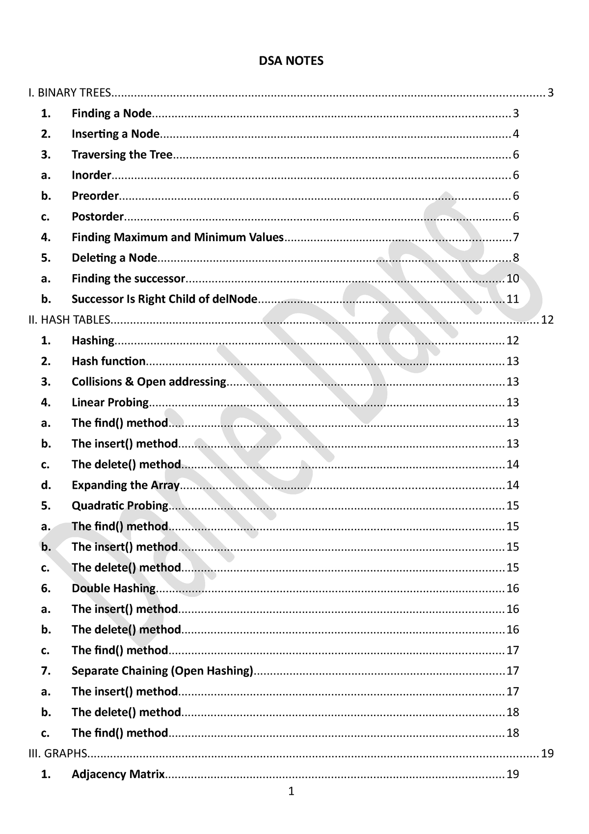 DSA- Notes - This Is A Dsa Note Contain Of Graph Algorithms, Hash Table ...