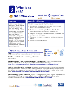 CDC - What do Public Health Data Come From - Lesson Plan - 4 Where do ...