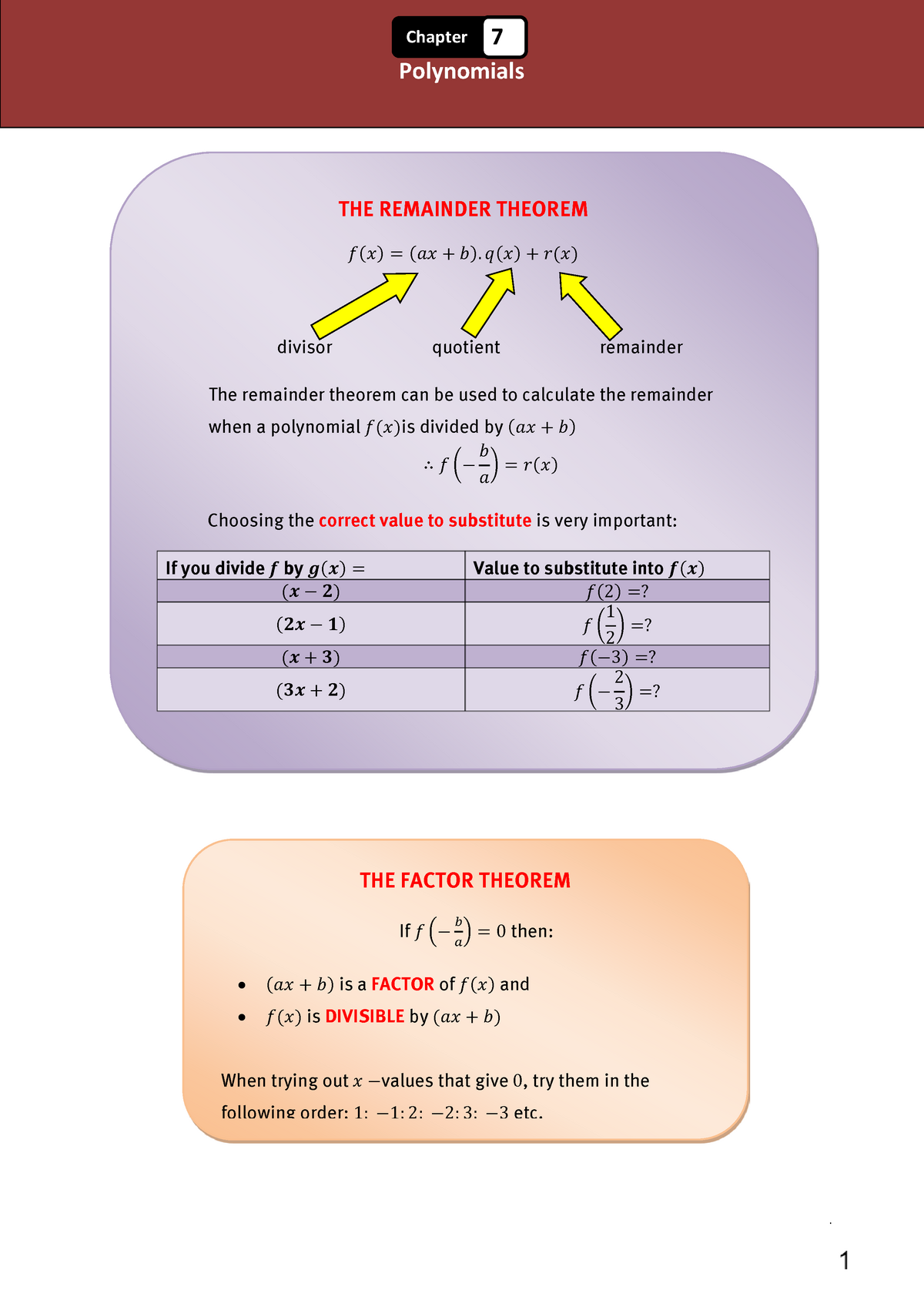 Chapter 7-Polynomials - Studocu