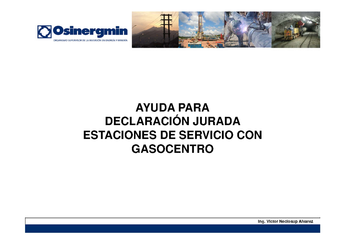 Osinergmin DSHL PDJ AC ESG GLP - AYUDA PARA DECLARACIÓN JURADA ...