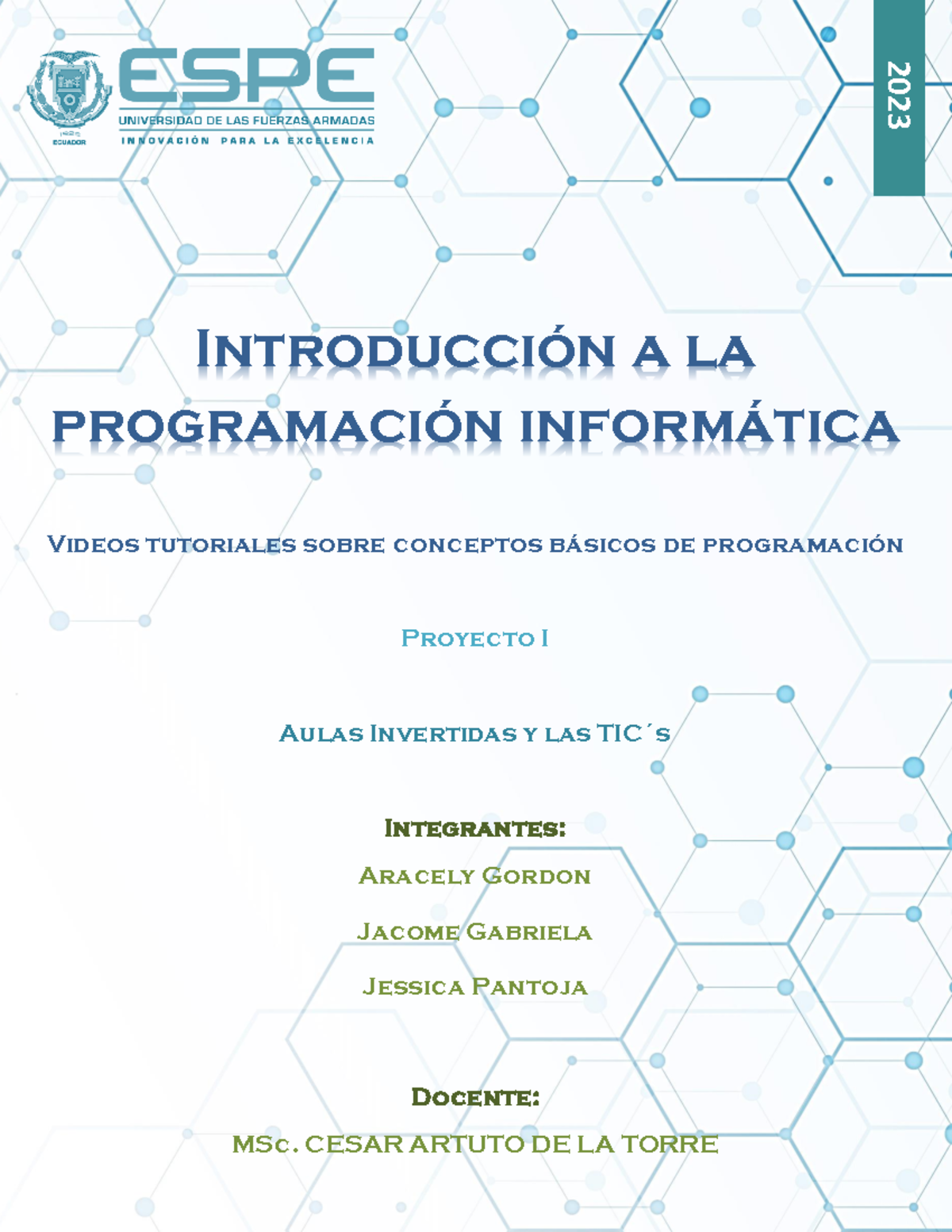 Proyecto 1 Grupo 2 - 2023 Introducción a la programación informática ...