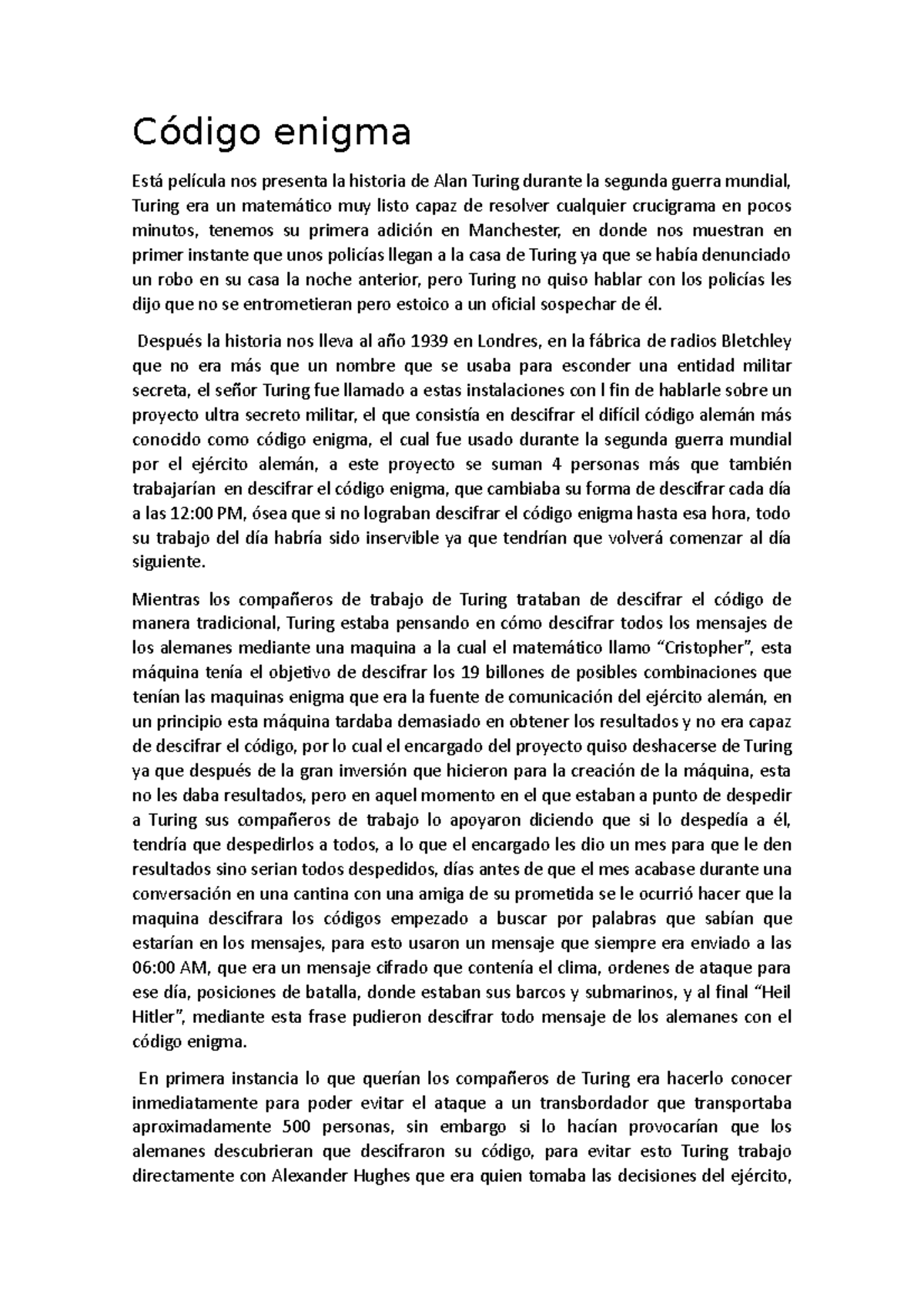 Código enigma 123456 - Código enigma Está película nos presenta la ...
