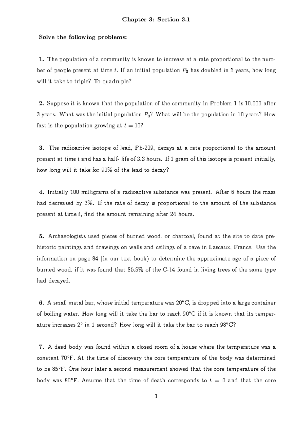 3 tham khao Chapter 3 Section 3. Solve the following problems The