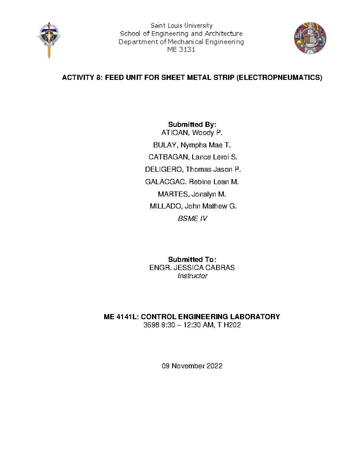 Activity 8 A sheet metal strip is to be fed from a drum towards the