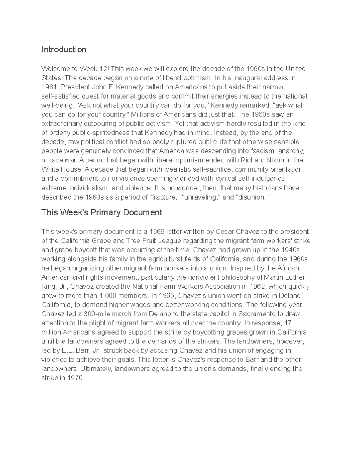 Week 12 - Lecture notes 1 - Introduction Welcome to Week 12! This week ...