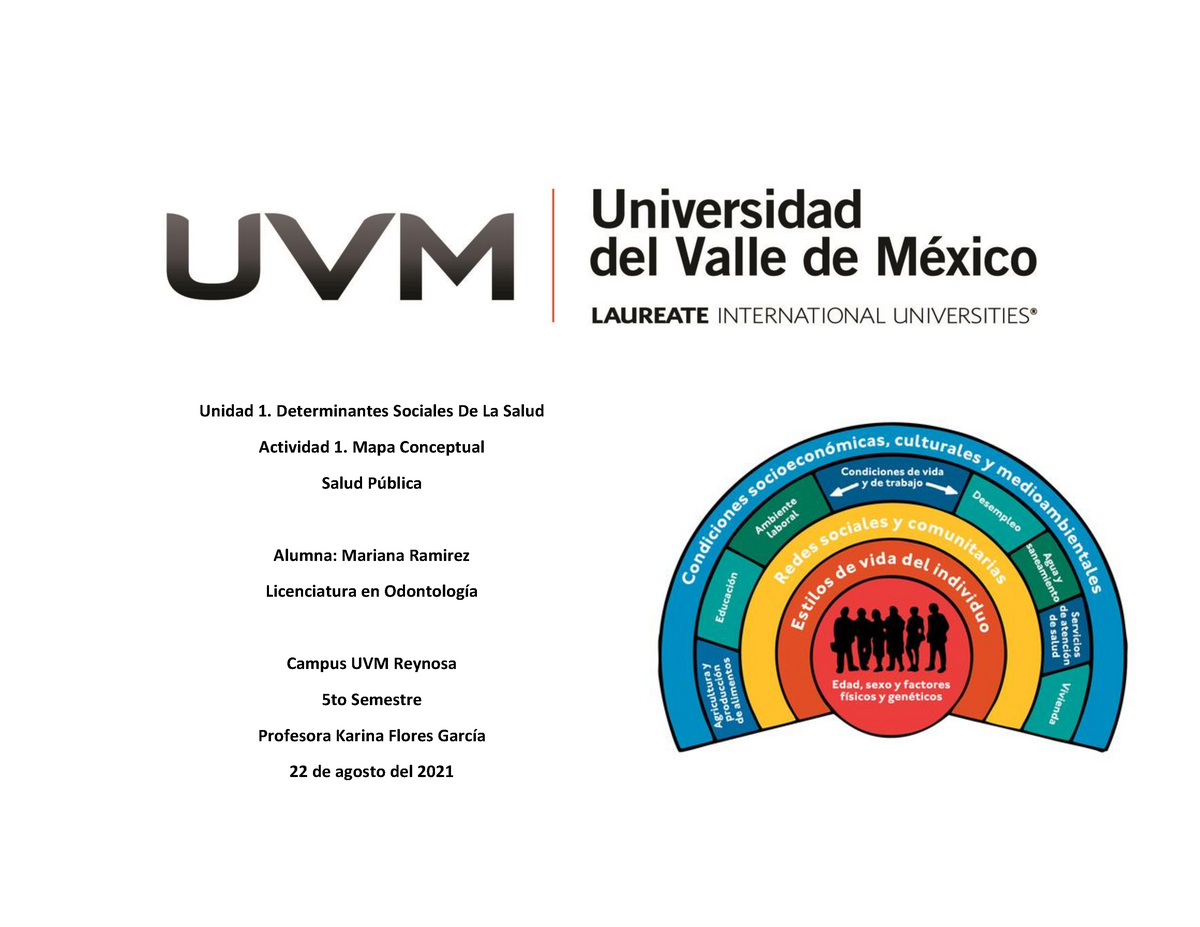 Actividad 1. Mapa Conceptual - Unidad 1. Determinantes Sociales De La Salud  Actividad 1. Mapa - Studocu