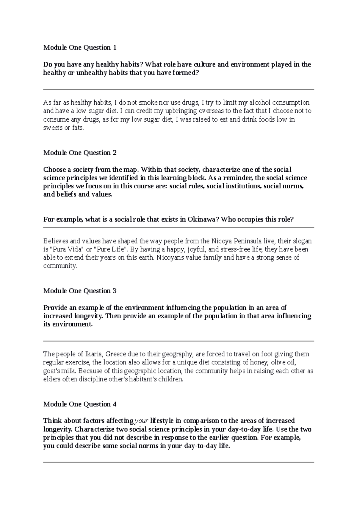 SCS 200 Applied Social Sciences - Module One Question 1 Do you have any ...