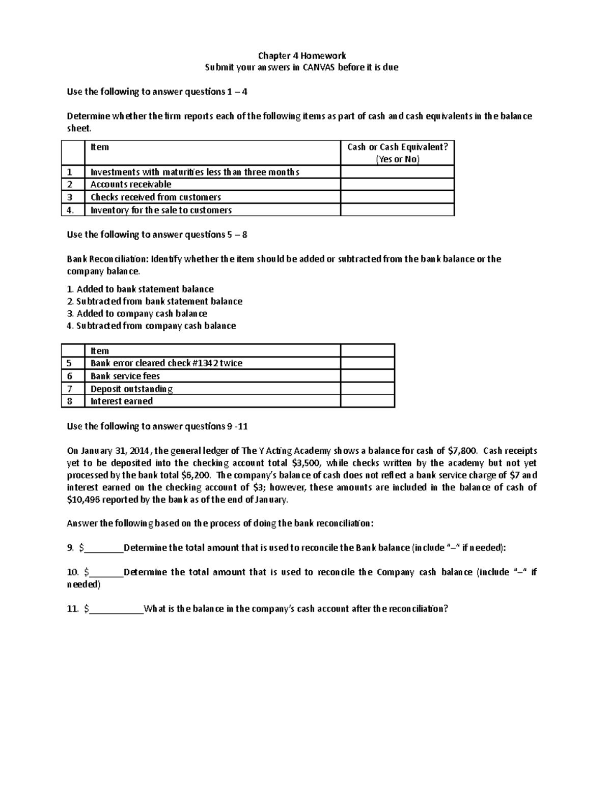 accounting chapter 4 homework