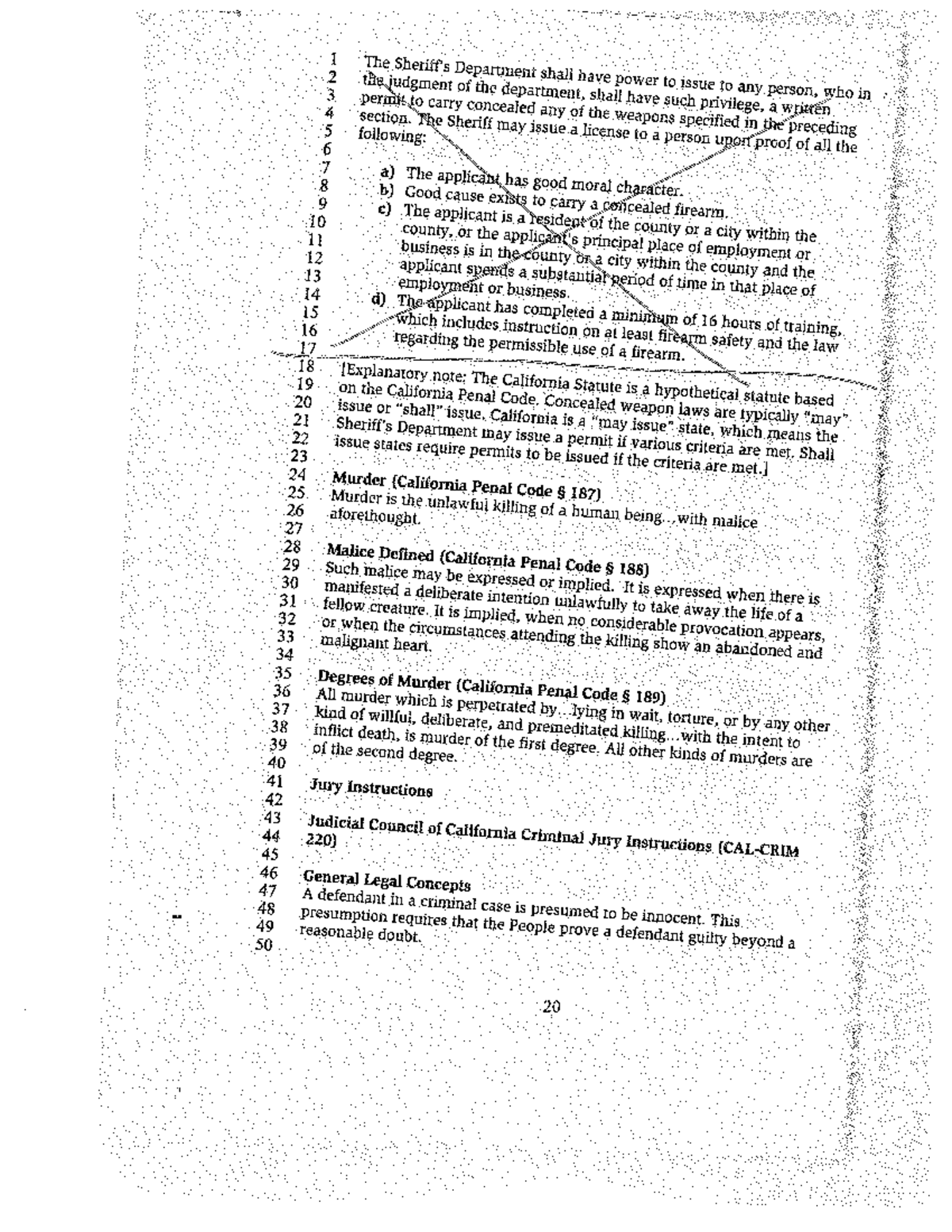 Murder crim code - 1 The Department shall have power to issue to any ...