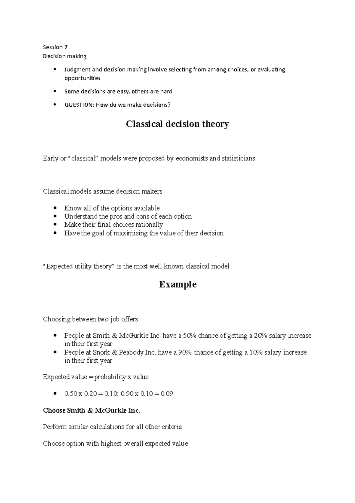 notes-session-7-decision-making-judgment-and-decision-making-involve