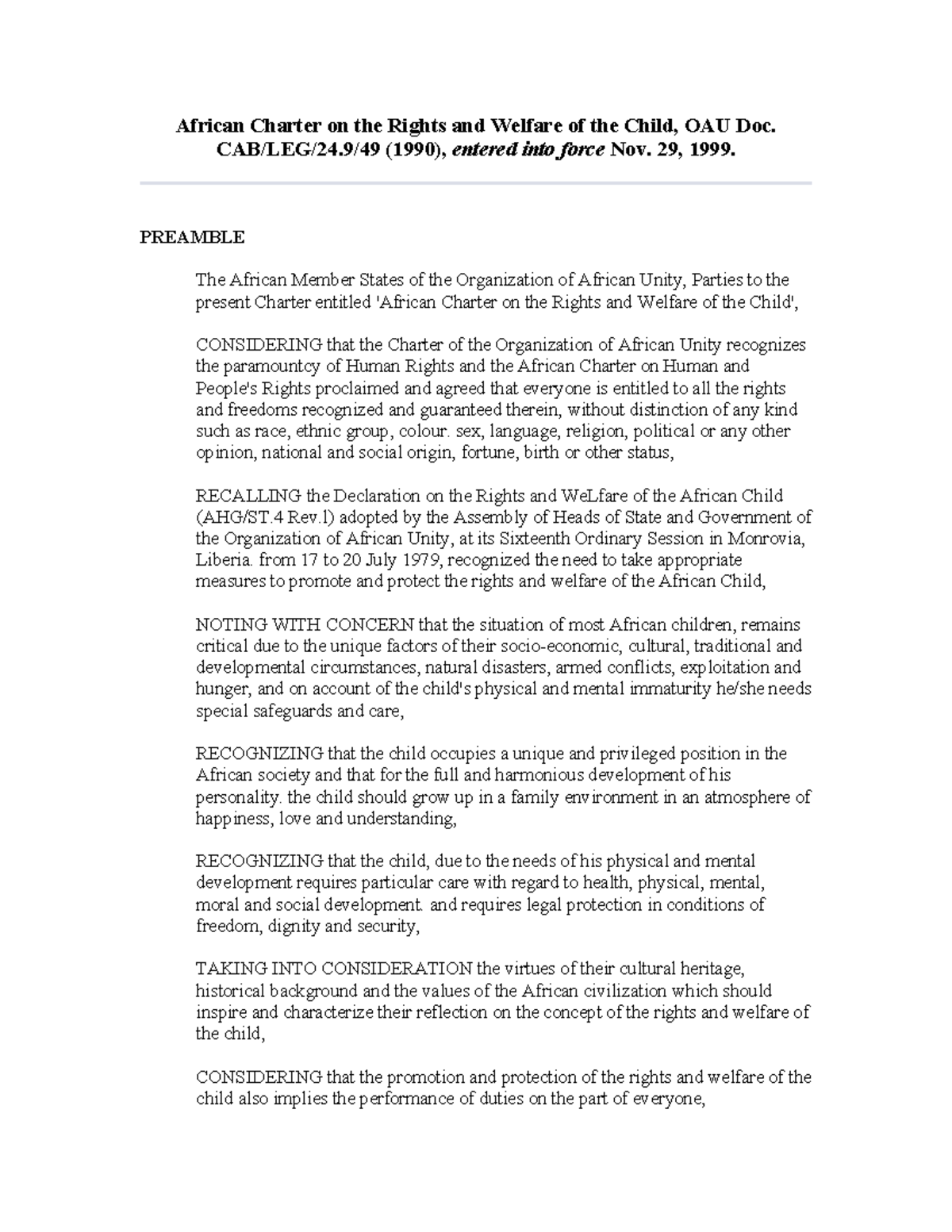 family law 2 on the protection of children - African Charter on the ...