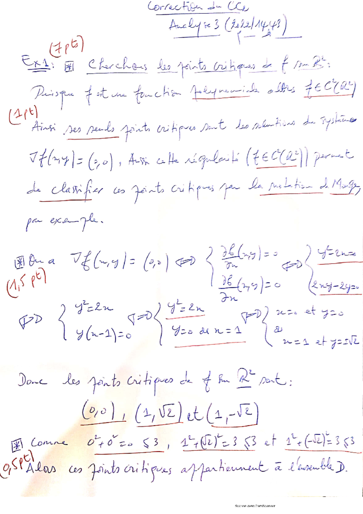 Cc2 corr - math exercices - mathematique - Studocu