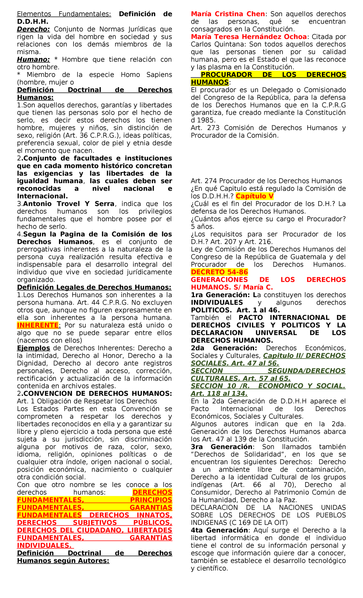 Derechos Humanos Y Cultura DE PAZ EN Guatemala - Elementos ...