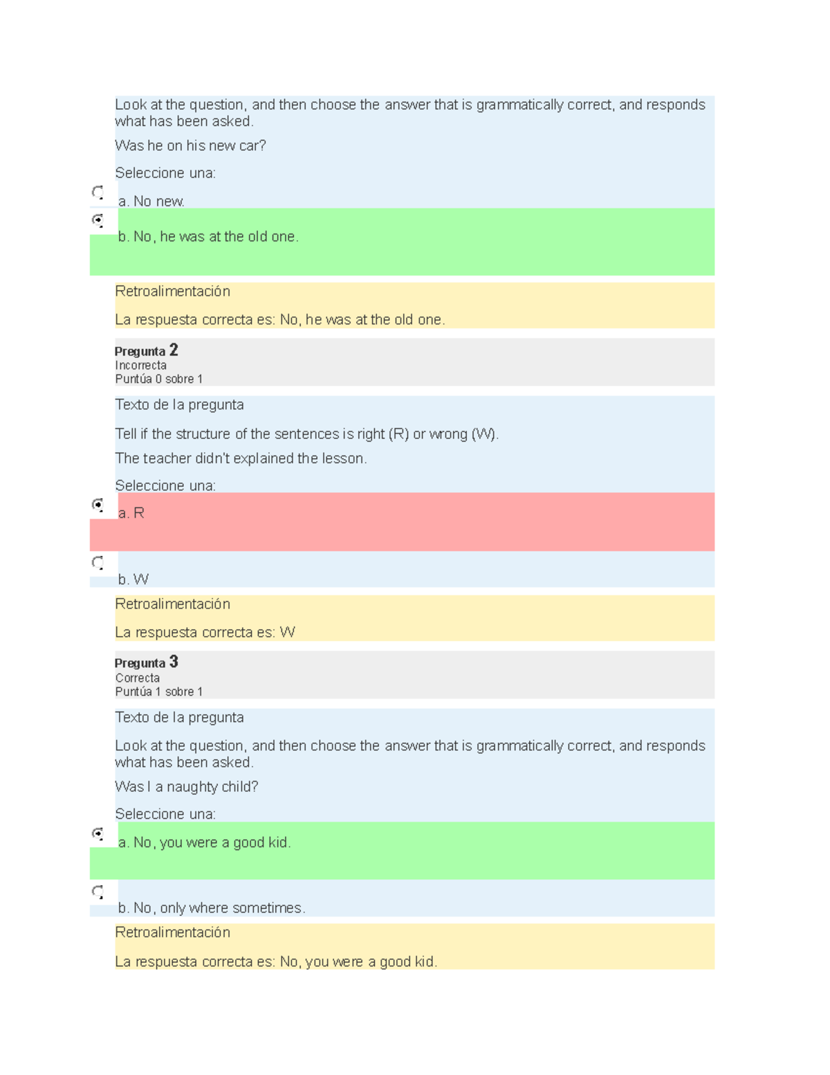 Examen Assignment 1 Questionnaire U1 - Look At The Question, And Then ...