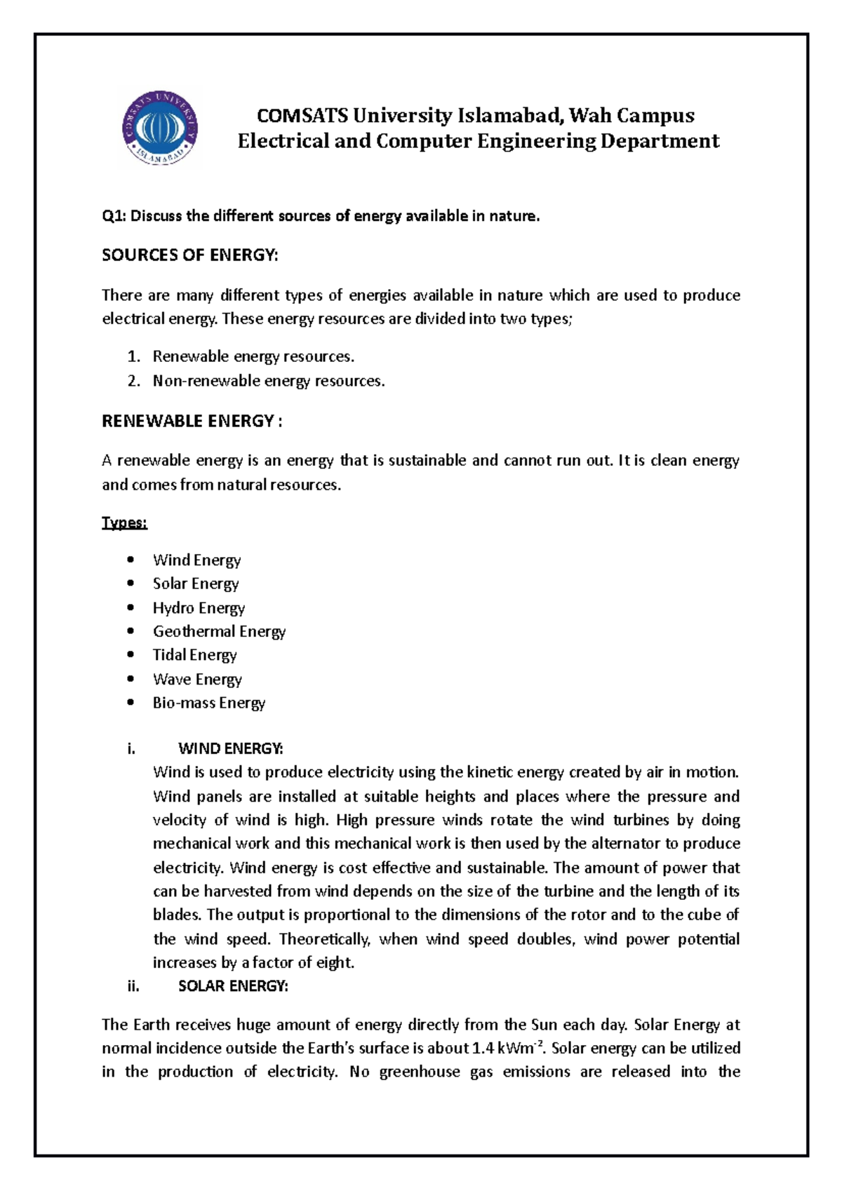 research paper on sources of energy