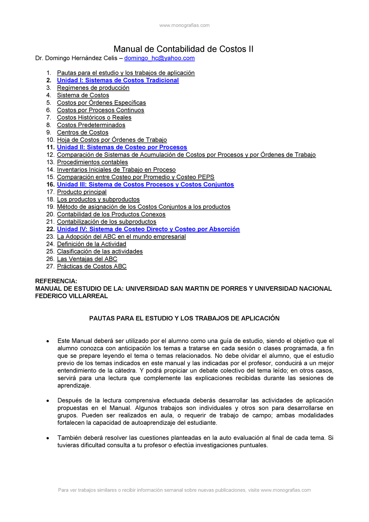 3355603 - INTERESANTE - Manual De Contabilidad De Costos II Dr. Domingo ...