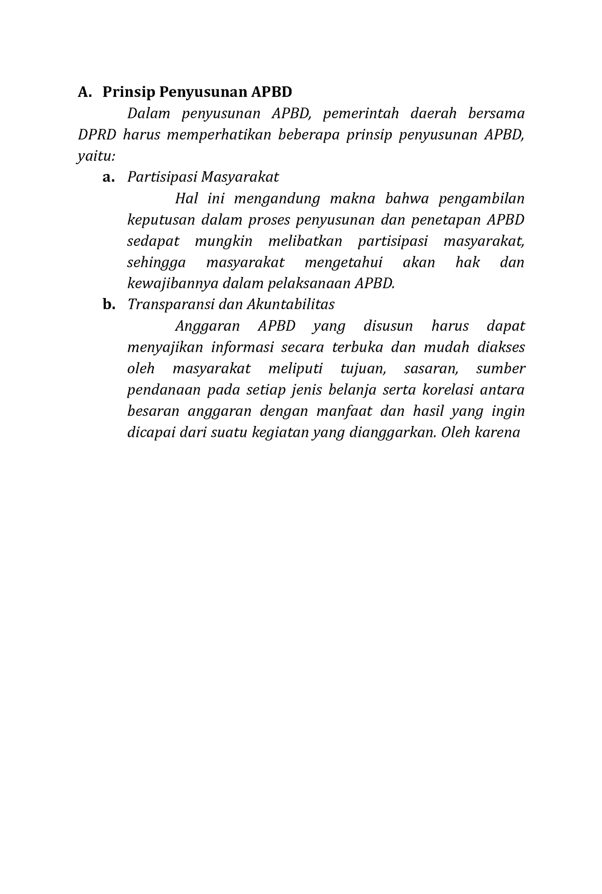 Akuntansi 30 - A. Prinsip Penyusunan APBD Dalam Penyusunan APBD ...