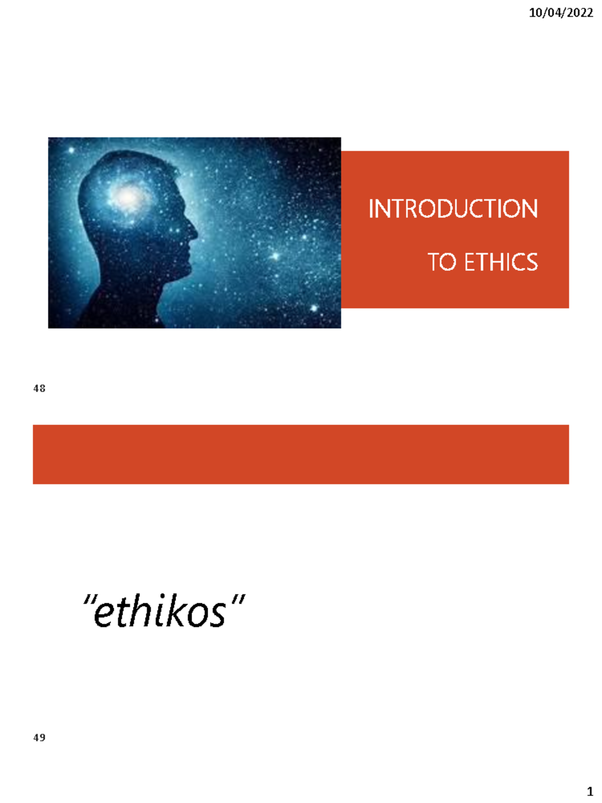 Introduction to Ethics, Steph Butera