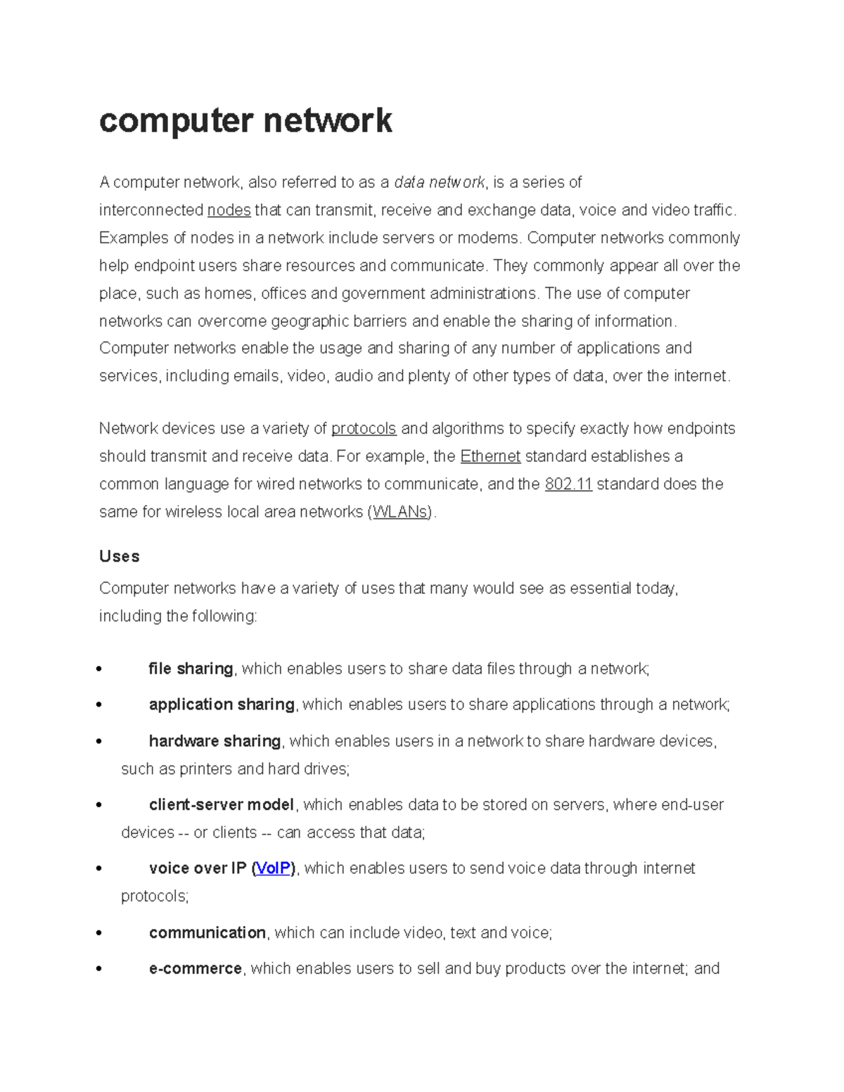 Computer network - complete notes - computer network A computer network ...