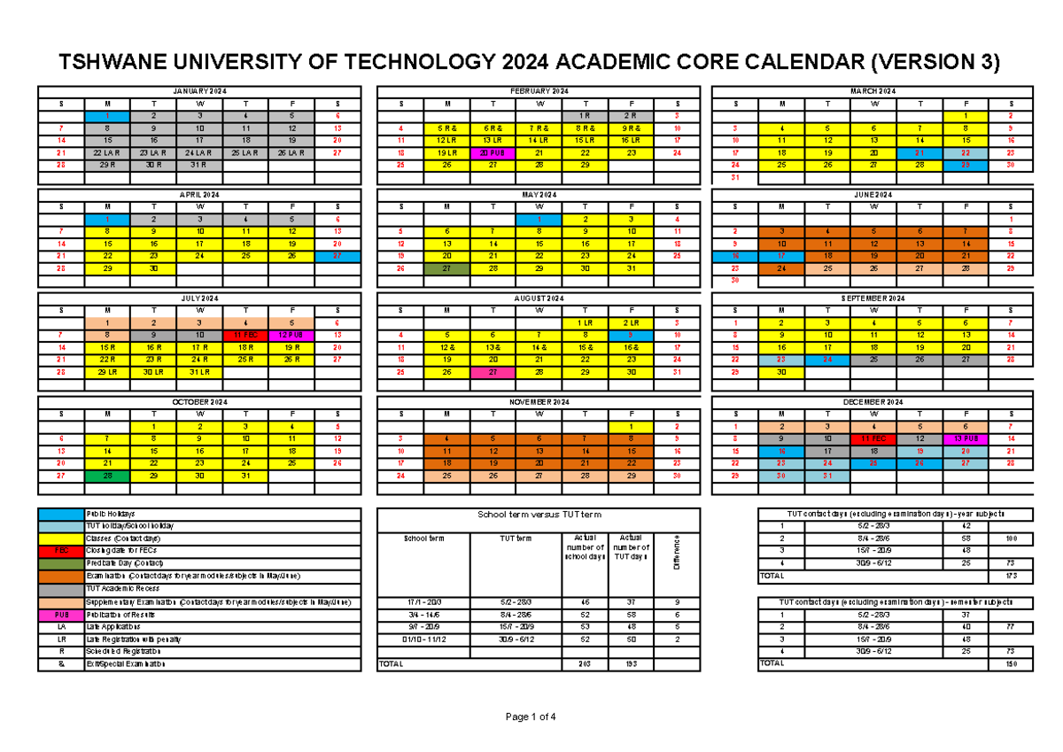 2024 Academic-Core-Calendar - S M T W T F S S M T W T F S S M T W T F S