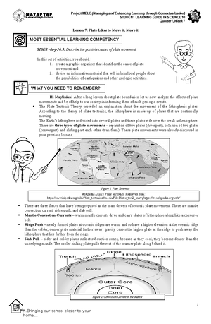 Science 10-Q1-WK1-DO QA - .. our school closer to your Lesson 1: Find ...