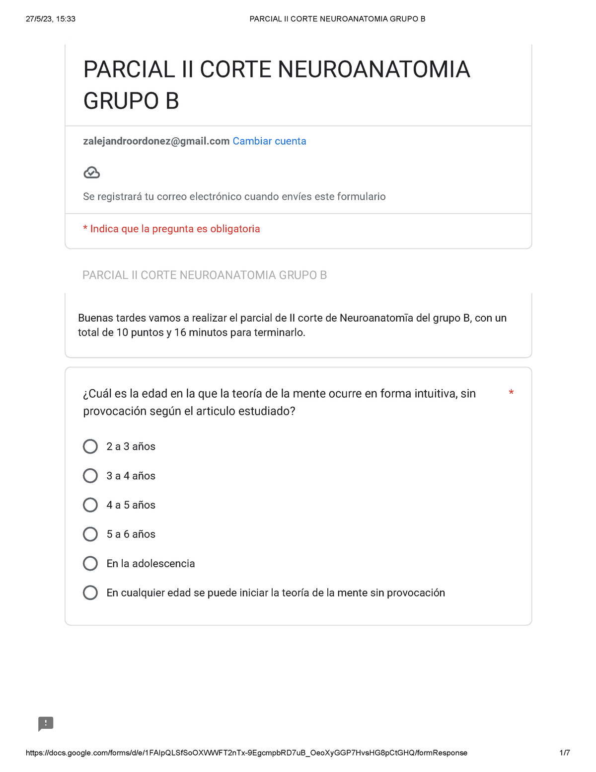 Parcial II Corte Neuroanatomia Grupo B - PARCIAL II CORTE NEUROANATOMIA ...