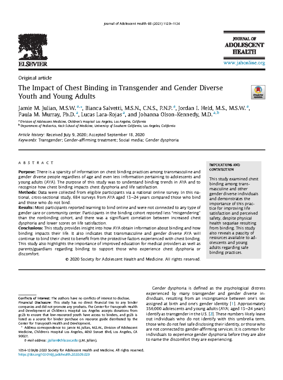 TheImpactofChestBindinginTransgenderandGender 2021 Journalof