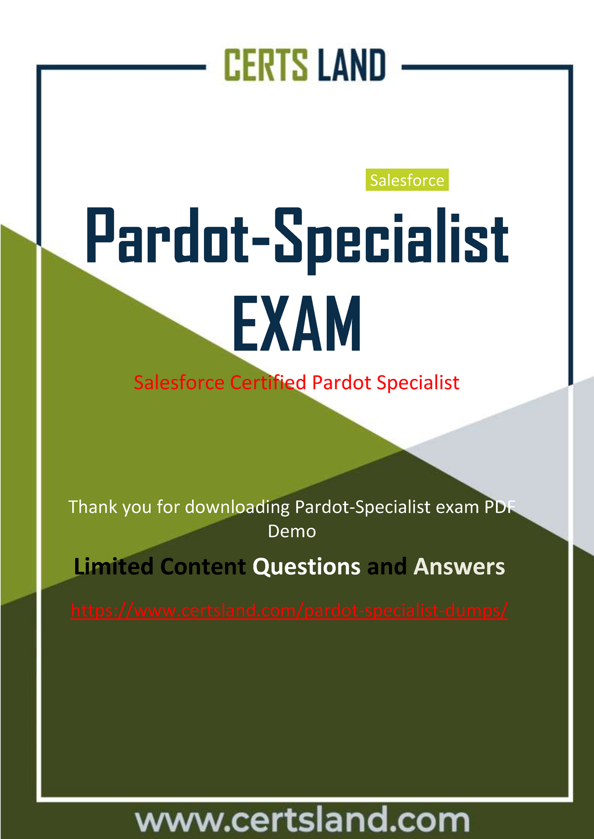 Pardot-Specialist Current Exam Content