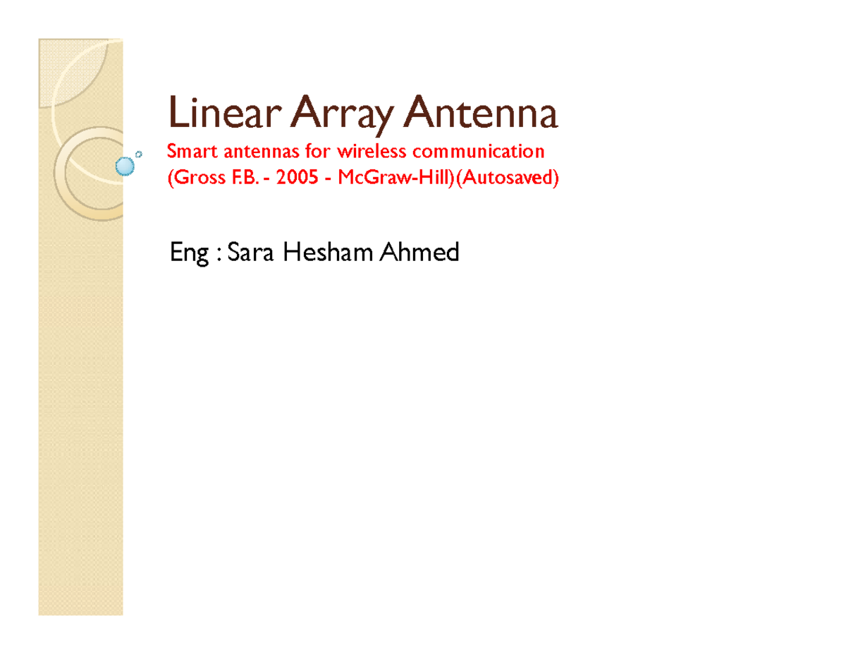Linear Array Antenna - Linear Array AntennaLinear Array Antenna Smart ...