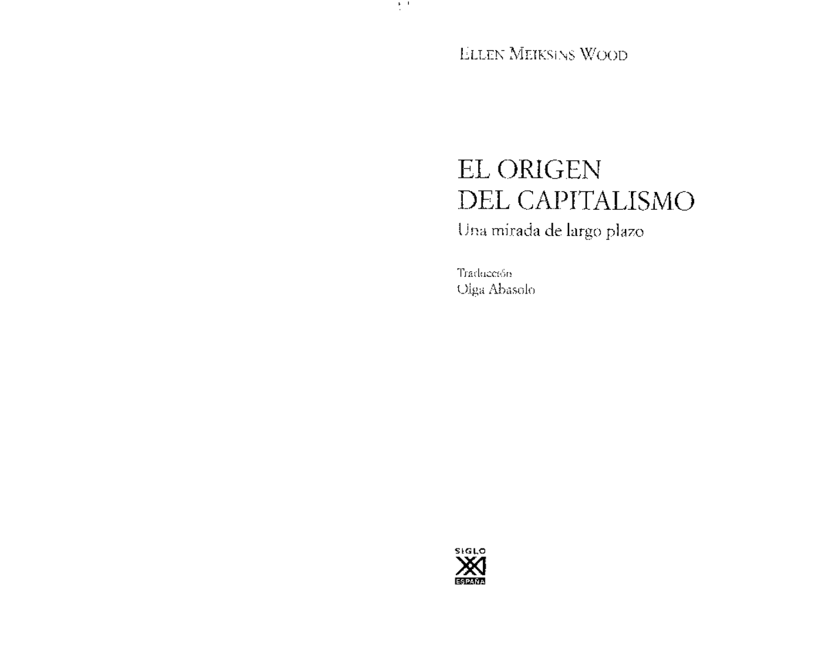 el origen del capitalismo Historia Económica Studocu